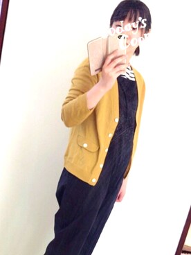 「PLST（プラステ）のアイテム（オールインワン・サロペット）」を使った、shachiさん（レディース・154cm）の冬コーディネート