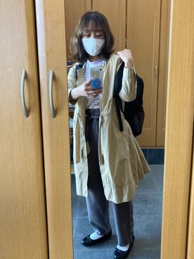 「MACPHEE（マカフィー）のアイテム（ジャケット/アウター）」を使った、冷え性のハイジさん（レディース・153cm）の春コーディネート