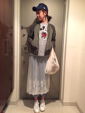 「アイテム（ブルゾン）」を使った、YOSHIさん（レディース・166cm・30代）の春コーディネート