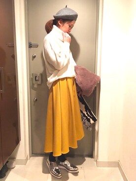 「アイテム（ブルゾン）」を使った、YOSHIさん（レディース・166cm・30代）の冬コーディネート