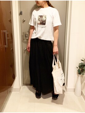 YOSHIさんの「麻ロングスカート」を使ったコーディネート