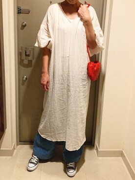 「アイテム（ワンピース/ドレス）」を使った、YOSHIさん（レディース・166cm・40代）の春コーディネート