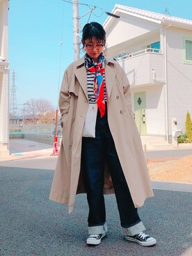 「CONVERSE（コンバース）のconverse（コンバース） ALL STAR OX（オールスターOX）（スニーカー）」を使った、ssaa---kkuuさん（レディース・163cm）の春コーディネート