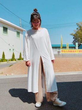 「アイテム（バングル/リストバンド、ホワイト系）」を使った、ssaa---kkuuさん（レディース・163cm）の春コーディネート