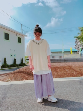 「ADAM ET ROPE'（アダムエロペ）のアイテム（リング）」を使った、ssaa---kkuuさん（レディース・163cm）の夏コーディネート