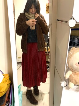 「OBdesign（オレンジベアー）のアイテム（ジャケット/アウター）」を使った、朵さん（レディース・166cm）の冬コーディネート