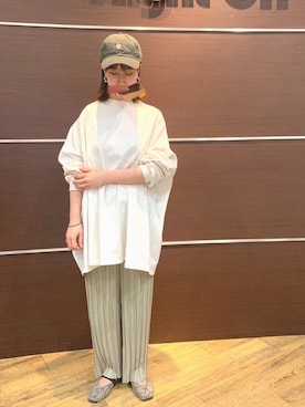 「JEANASIS（ジーナシス）のアイテム（バレエシューズ）」を使った、moriさん（レディース・158cm）の春コーディネート