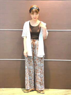 「Lattice（Lattice）のアイテム（シューズ）」を使った、moriさん（レディース・158cm）の夏コーディネート