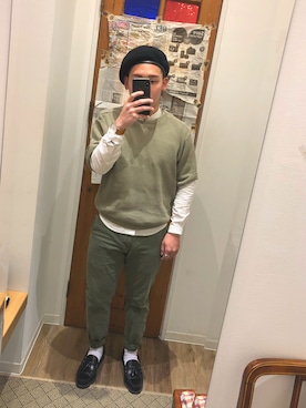 「アイテム（ローファー）」を使った、れいしさん（メンズ・165cm・10代）の春コーディネート