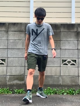 「On（オン）のアイテム（レッグウェア）」を使った、つっちーさん（メンズ・173cm）の夏コーディネート