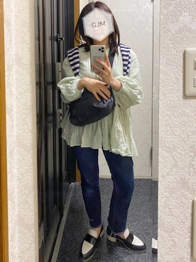 「THE NORTH FACE（ザノースフェイス）のGLAM HIP BAG（ボディバッグ/ウエストポーチ）」を使った、がじゅめさん（レディース・151cm）の冬コーディネート