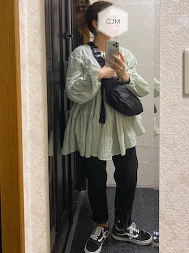 「THE NORTH FACE（ザノースフェイス）のGLAM HIP BAG（ボディバッグ/ウエストポーチ）」を使った、がじゅめさん（レディース・151cm）の冬コーディネート