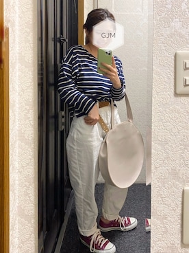 「おおぶりピアス」｜がじゅめさん（レディース・151cm）の春コーディネート