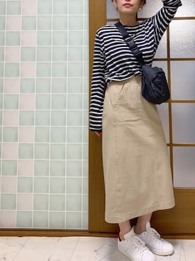 「THE NORTH FACE（ザノースフェイス）のGLAM HIP BAG（ボディバッグ/ウエストポーチ）」を使った、がじゅめさん（レディース・151cm）の夏コーディネート