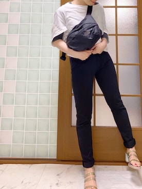 「THE NORTH FACE（ザノースフェイス）のGLAM HIP BAG（ボディバッグ/ウエストポーチ）」を使った、がじゅめさん（レディース・151cm）の夏コーディネート