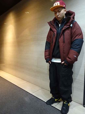 「yellow」｜「アイテム（キャップ）」を使った、kings1977さん（メンズ・174cm）の冬コーディネート