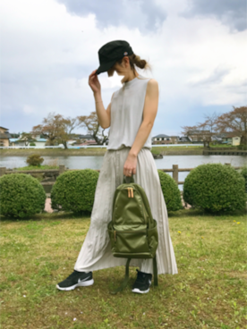 「CRYSTAL BALL（クリスタルボール）のアイテム」を使った、haruhinaさん（レディース・154cm）の春コーディネート