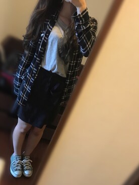 「H&M（エイチ・アンド・エム）のアイテム（スカート）」を使った、saaayaさん（レディース・158cm）の春コーディネート
