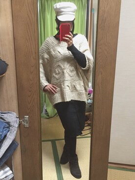 「GRAZIE（グレイジー）のアイテム」を使った、ムッちゃんさん（レディース・165cm）の冬コーディネート