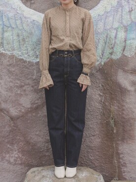 「LOWRYS FARM（ローリーズファーム）のストレッチヒールブーツ　851418（ブーツ）」を使った、amoswearさん（レディース・158cm）の春コーディネート