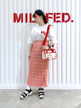 「スポサン」｜「アイテム（ハンチング/ベレー帽）」を使った、よねちゃんさん（レディース・148cm）の春コーディネート