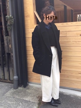 「Another Edition（アナザーエディション）のアイテム（チェスターコート）」を使った、Hata-*さん（レディース・153cm）の春コーディネート