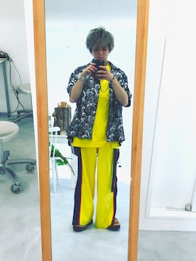 「ハデ色」｜「アイテム（アクセサリー）」を使った、平塚雄大さん（メンズ・165cm）の夏コーディネート