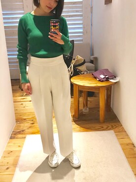 「試着」｜kate0323さん（レディース・155cm）の冬コーディネート