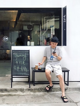 「SCOTCH & SODA（スコッチ アンド ソーダ）のアイテム（カーゴパンツ）」を使った、WABISABIZENさん（メンズ・172cm）の春コーディネート