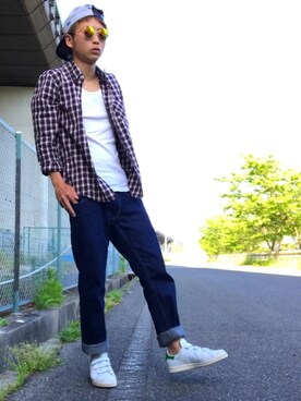 かっちゃん。さん（メンズ・167cm）の春コーディネート