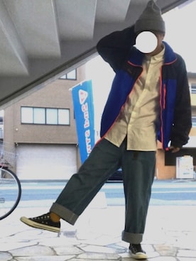 「アイラブCONVERSE」｜「アイテム（マウンテンパーカー）」を使った、かっちゃん。さん（メンズ・167cm）の秋コーディネート