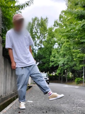 「CHUMS（チャムス）のアイテム（ソックス/靴下）」を使った、かっちゃん。さん（メンズ・167cm）の夏コーディネート