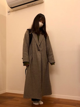「学校」｜「アイテム（ジャケット/アウター）」を使った、pさん（レディース・153cm）の冬コーディネート