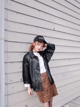 「Crayme,（クレイミー）のアイテム（レッグウェア）」を使った、菅野結以さん（レディース・162cm）の冬コーディネート