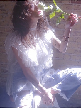 「Crayme,（クレイミー）のアイテム（アクセサリー）」を使った、菅野結以さん（レディース・162cm）の春コーディネート