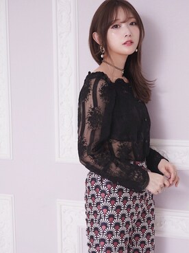 「Crayme,（クレイミー）のアイテム（アクセサリー）」を使った、菅野結以さん（レディース・162cm）の夏コーディネート