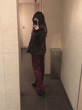 「Simplicite（サンプリシテ）のアイテム（その他アウター）」を使った、misa yamasakiさん（レディース・158cm）の冬コーディネート