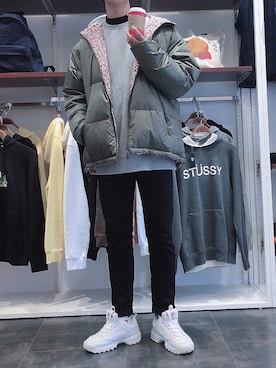 「Have a good time（ハバグッタイム）のアイテム（ジャケット/アウター）」を使った、소이치로 さん（メンズ・182cm）の冬コーディネート