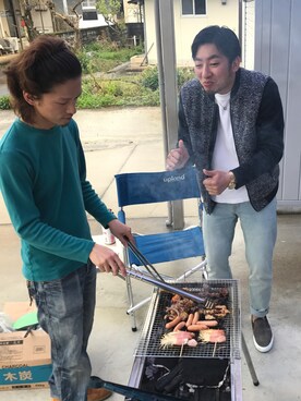 「BOEMOS（ボエモス）のアイテム（スリッポン）」を使った、Nori Tamaさん（メンズ・171cm）の秋コーディネート