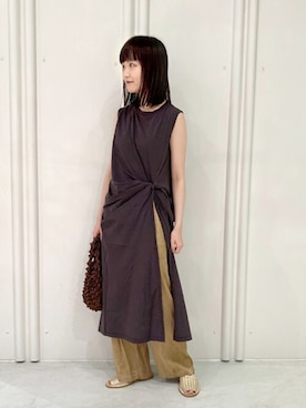 「sara mallika（サラ マリカ）のアイテム（パンツ）」を使った、shimadaさん（レディース・158cm）の夏コーディネート