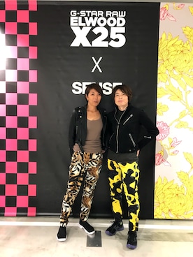 「G-STAR RAW（ジースターロゥ）のアイテム（ライダースジャケット）」を使った、emmyさん（レディース・157cm）の秋コーディネート