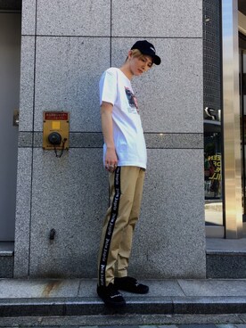 「CHMPGN（シャンパンシャンペン）のアイテム」を使った、𝐊𝐚𝐢𝐭𝐨さん（メンズ・180cm）の夏コーディネート