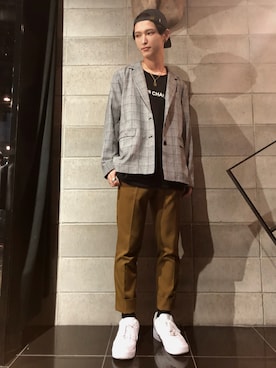 「Chica（チカ）のアイテム（ジャケット/アウター）」を使った、𝐊𝐚𝐢𝐭𝐨さん（メンズ・180cm）の夏コーディネート