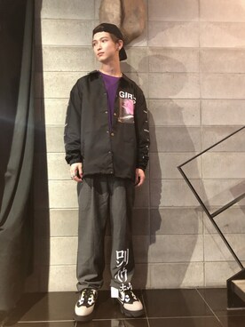 「LONELY/論理（ロンリー）のアイテム（ジャケット/アウター）」を使った、𝐊𝐚𝐢𝐭𝐨さん（メンズ・180cm）の冬コーディネート