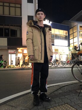 「L.H.P（エルエイチピー）のアイテム（ダウンジャケット/コート）」を使った、𝐊𝐚𝐢𝐭𝐨さん（メンズ・180cm）の冬コーディネート