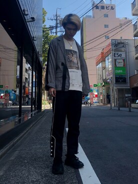 「aie」｜「アイテム（スウェット）」を使った、𝐊𝐚𝐢𝐭𝐨さん（メンズ・180cm）の冬コーディネート