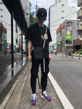 「DANKE SCHON（ダンケシェーン）のアイテム（バッグ）」を使った、𝐊𝐚𝐢𝐭𝐨さん（メンズ・180cm）の夏コーディネート