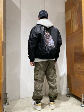「LONELY/論理（ロンリー）のアイテム（ジャケット/アウター）」を使った、𝐊𝐚𝐢𝐭𝐨さん（メンズ・180cm）の冬コーディネート