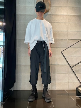 「KaneZ（ケインズ）のアイテム（キャップ）」を使った、𝐊𝐚𝐢𝐭𝐨さん（メンズ・180cm）の春コーディネート