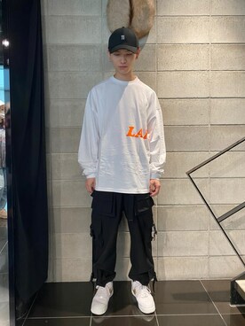 「11 by Boris Bidjan Saberi （ ボリスビジャンサベリ）の11byBorisBidjanSaberi/イレブンバイボリスビジャンサベリ/CAP 39THIRTY/キャップ/ニューエラキャップ（キャップ）」を使った、𝐊𝐚𝐢𝐭𝐨さん（メンズ・180cm）の春コーディネート